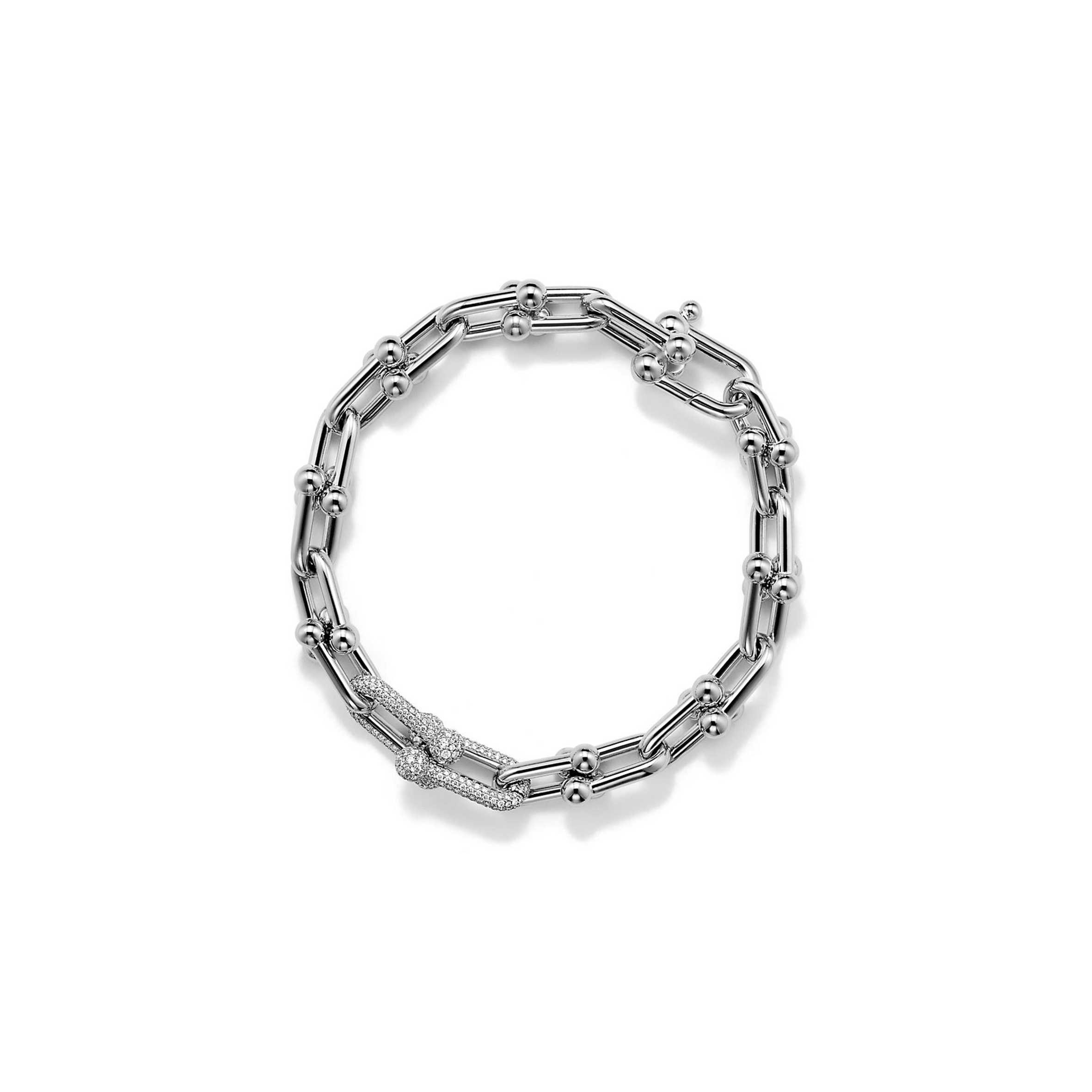 TIFFANY HARDWEAR MEDIUM LINK BRACELET DIAMONDS 71792536